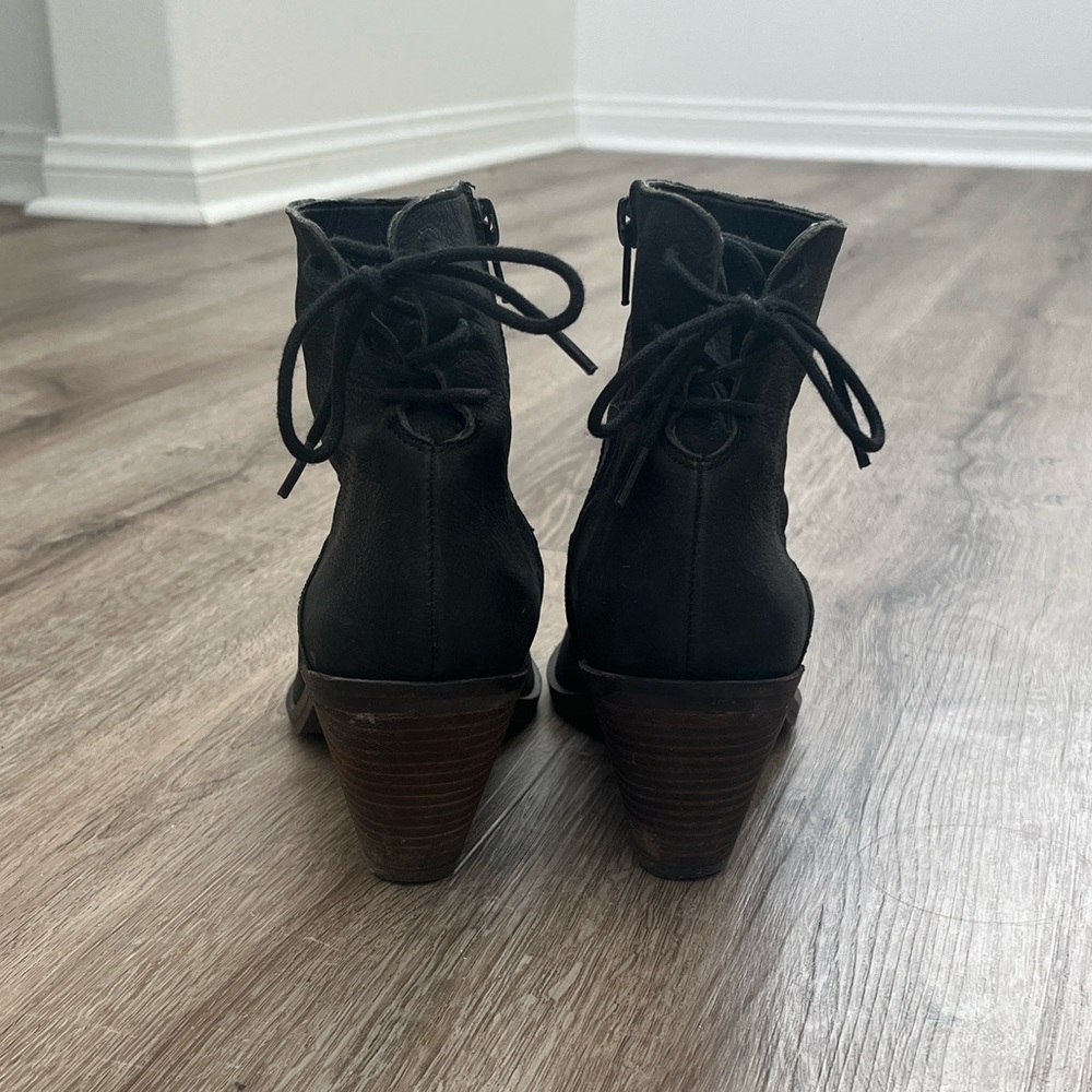Lucky Brand Black Leather Booties - Picture 3 of 6